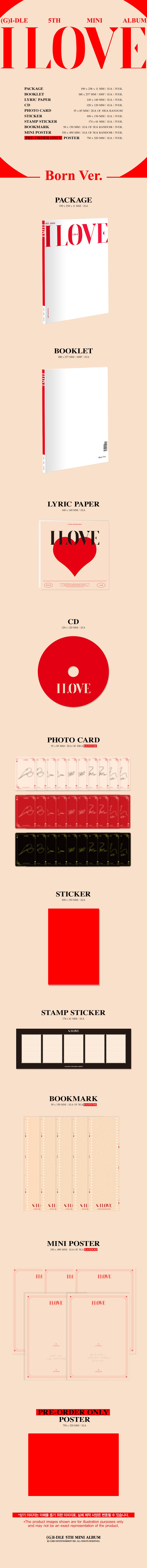 (G)I-DLE I-DEL mini8 kpopmerch 特典 5枚セットB I-DLE – I Love (5th Mini Album) [Member Jewel Ver.] – Bak